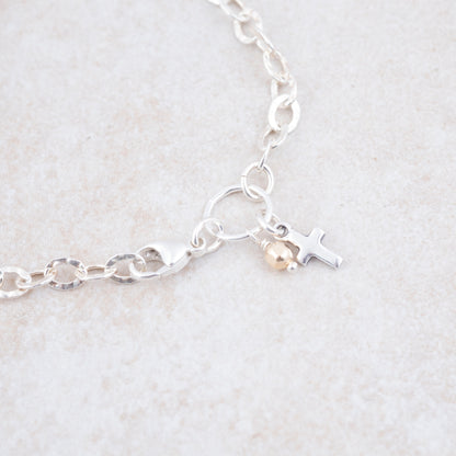 Tiny Cross Bracelet - Holly Lane
