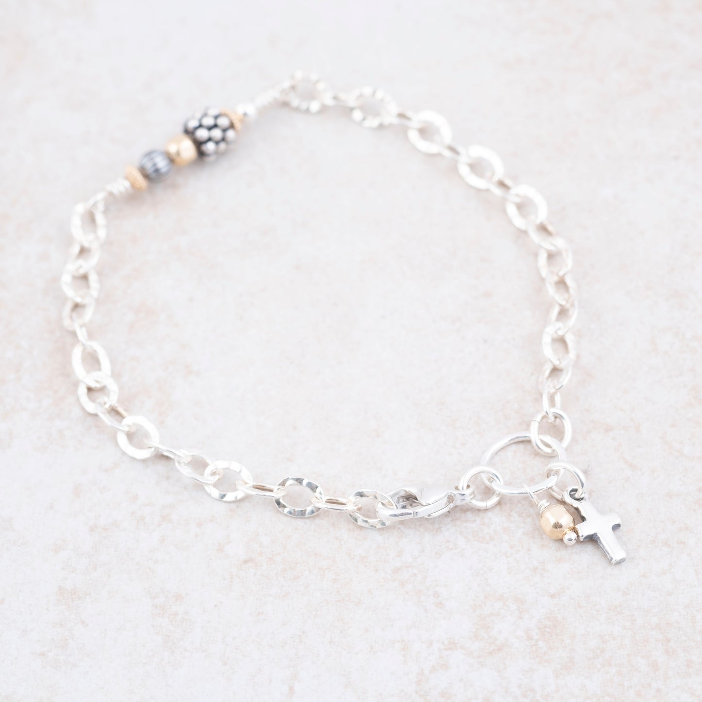 Tiny Cross Bracelet - Holly Lane